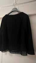 Chloe Navy 3/4 Sleeve Wool Top