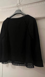 Chloe Navy 3/4 Sleeve Wool Top