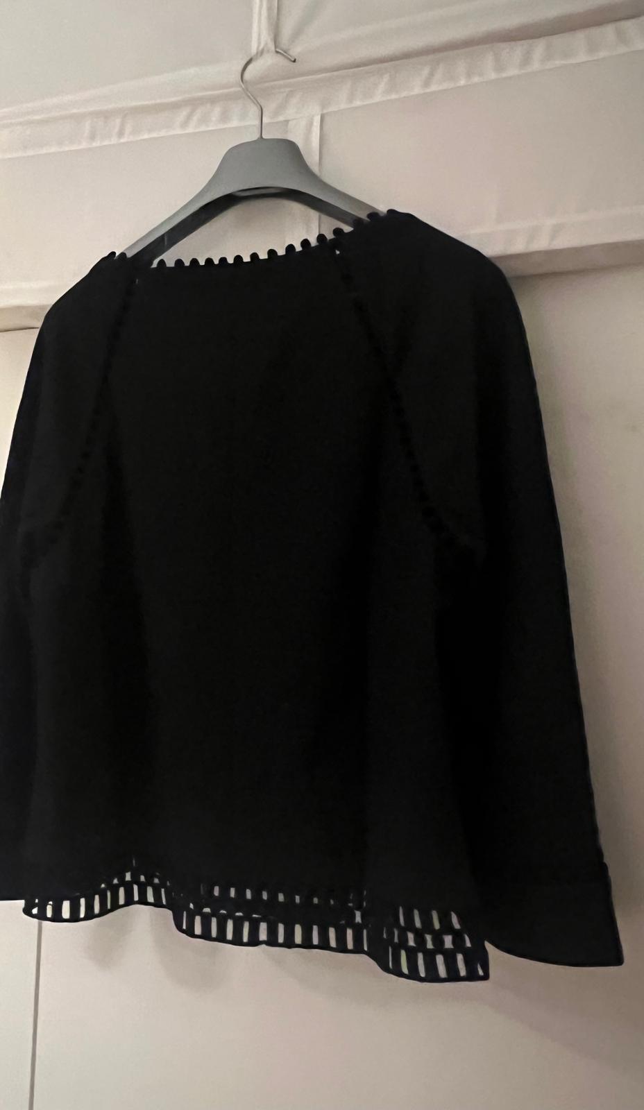 Chloe Navy 3/4 Sleeve Wool Top