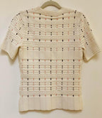 Yigal Azrouel cream knit top