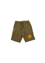khaki cotton jersey shorts 4Y