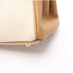 Hermès Togo Birkin 25 in Caramel Brown and Cream with Gold Hardware