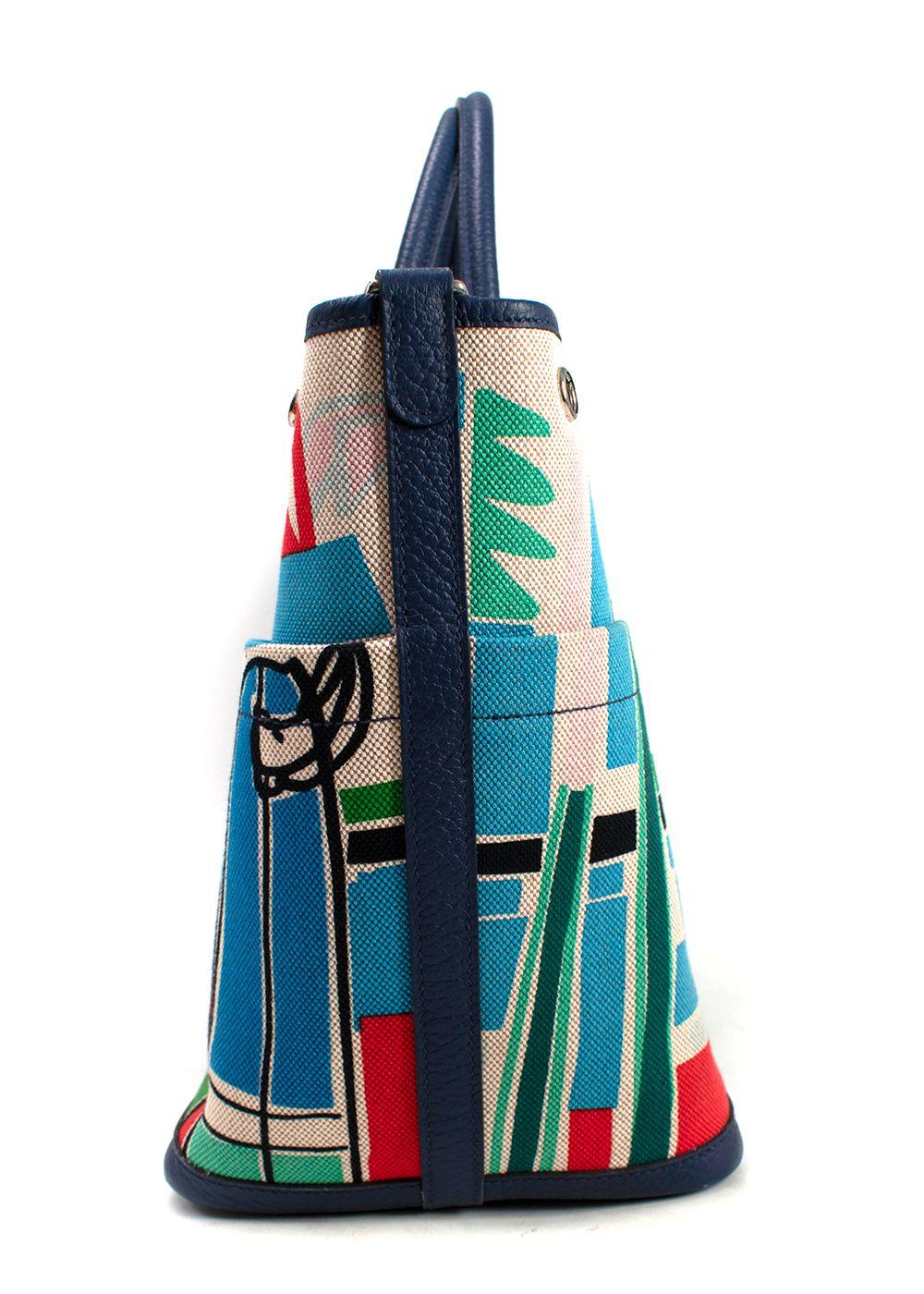 Hermes Sea Surf Garden Party Tote Bag