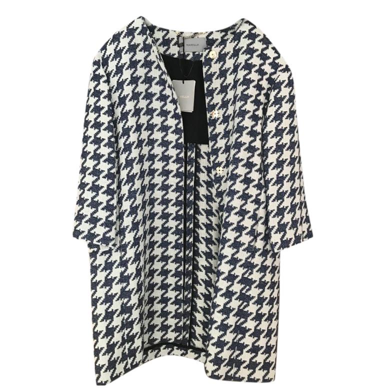 Marella Jacquard Houndstooth Coat