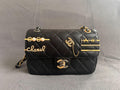 Chanel Collectible Embellished Black Quilted Flap Bag