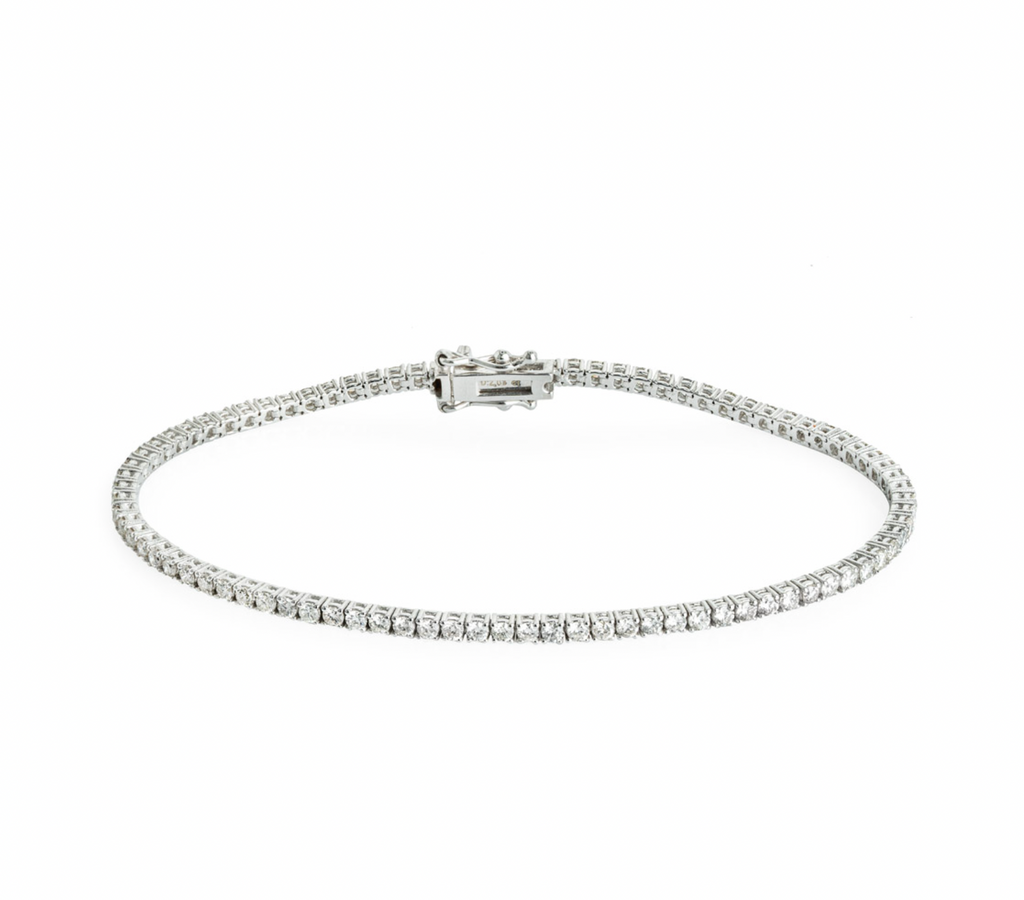 18ct white gold & white diamond Tennis bracelet TDW 2.03ct