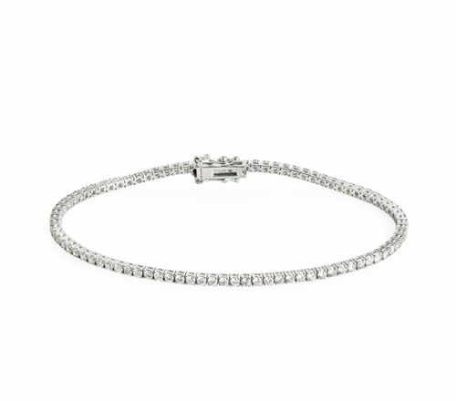 18ct white gold & white diamond Tennis bracelet TDW 2.03ct