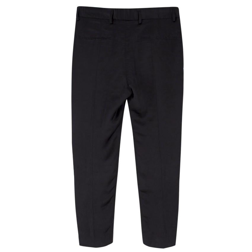 Haider Ackermann Black Silky Cropped Trousers