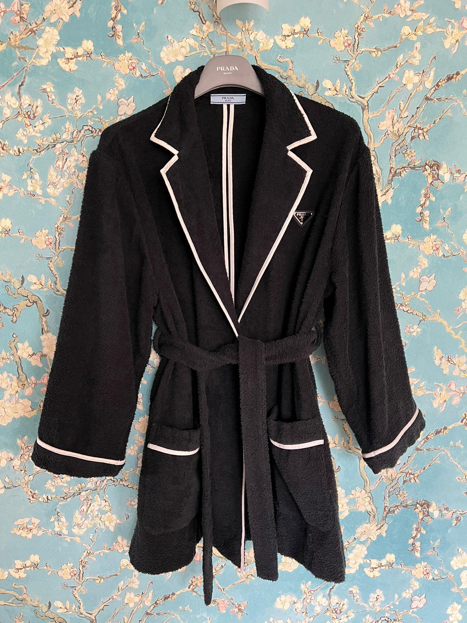 Prada Black Terry Towelling Jacket
