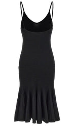 Khaite Black Ribbed Queen Midi Dress