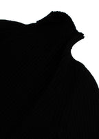 Awake Mode Black Ribbed Backless Top