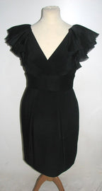 Marchesa Notta black silk dress