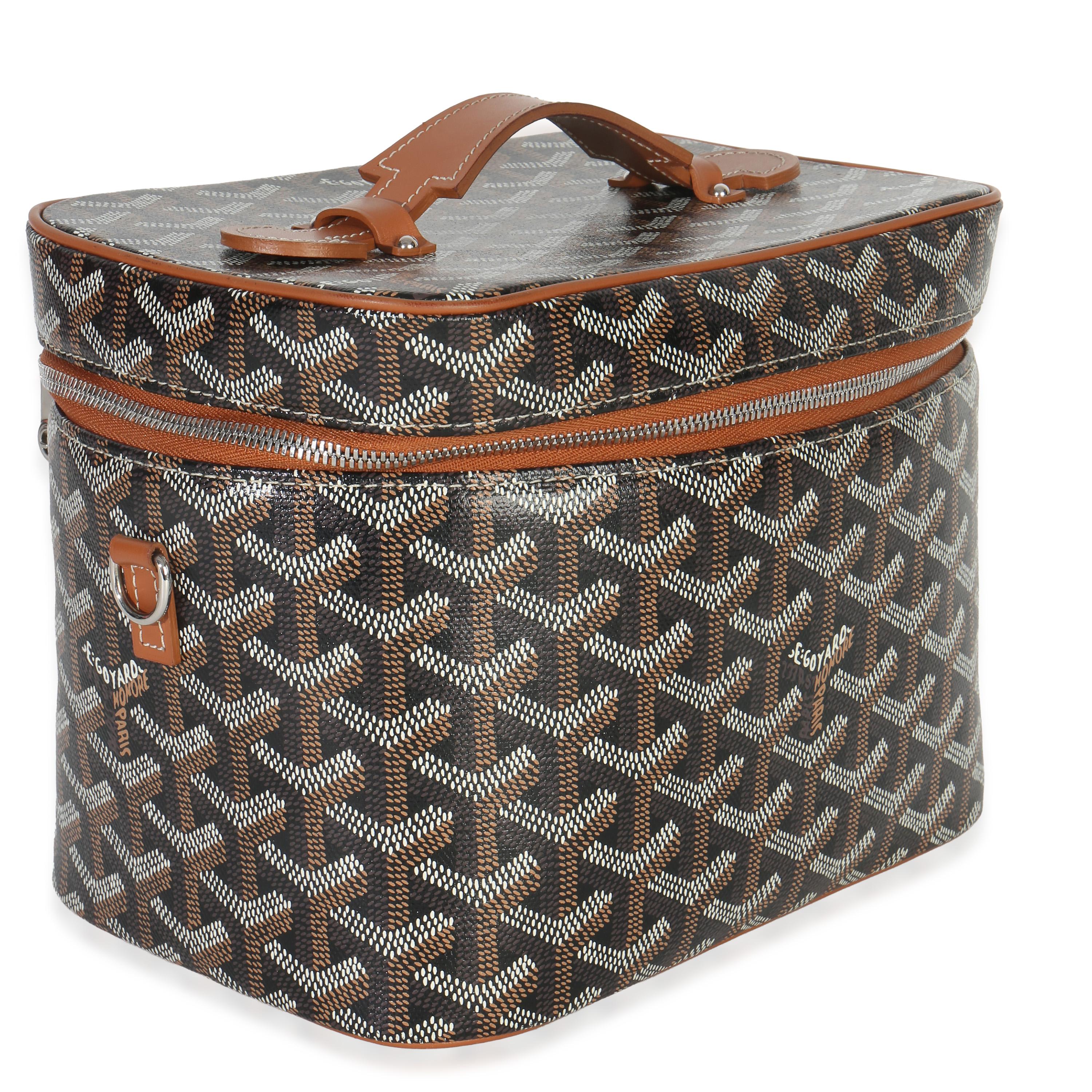 Goyard Gold Black Goyardine Canvas Muse Vanity Case