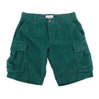 MAN 1924 Emerald Green Cotton Corduroy Cargo Shorts