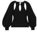 Stretch Wool Blend Cut Out Jumper