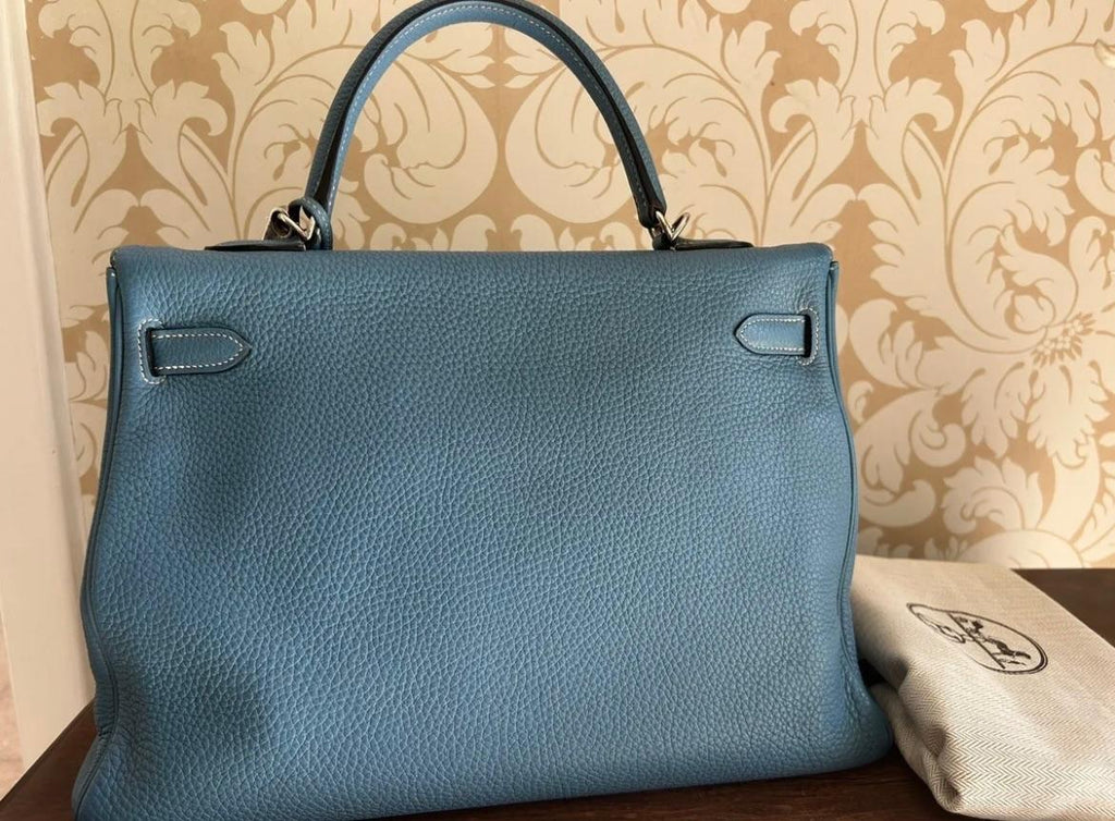 Blue Jeans Togo Leather Kelly Bag