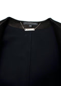 Alexander McQueen Black Leather Ruffled Sleeve Jacket