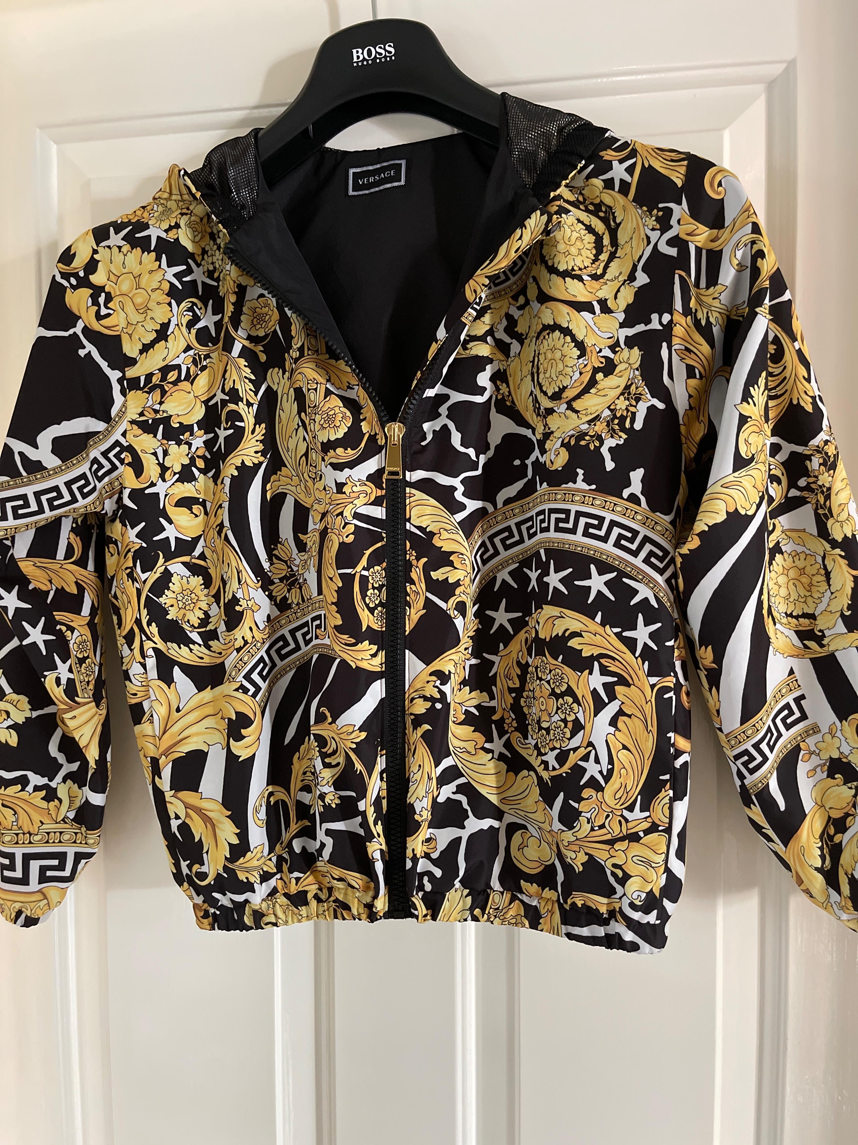 Baroque Print Hooded Jacket