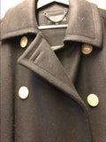 Jaegar Black Wool Double Breasted Coat
