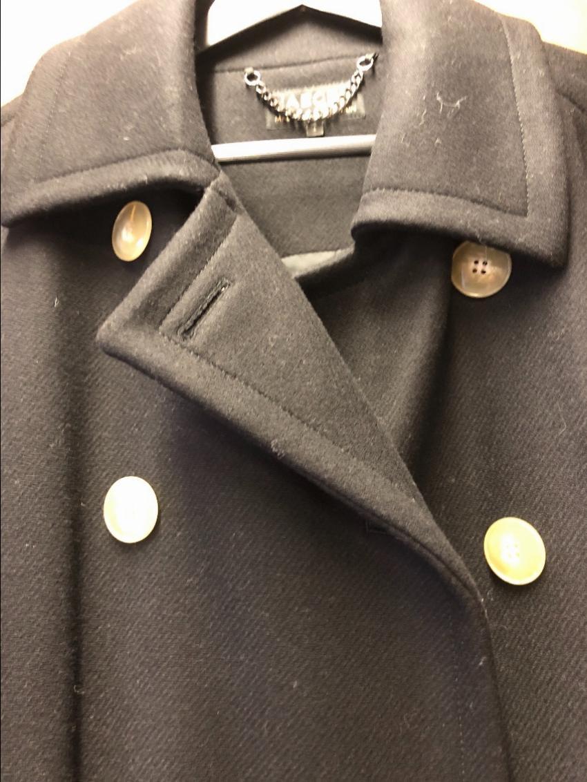 Jaegar Black Wool Double Breasted Coat