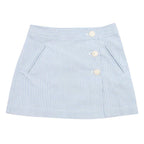 Bonpoint Girls 6Y Blue and White Striped Wrap Skirt