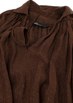 Lisa Marie Fernandez Lurex Linen Brown Dress