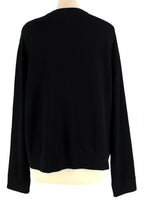 Hermes Black Patterned Silk Twillaine Cardigan