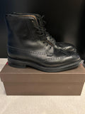 Black Leather Nutley Combat Boots