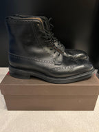 Black Leather Nutley Combat Boots