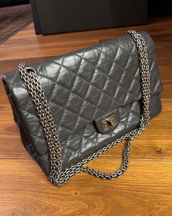 Chanel Grey Reissue Shoulder Bag