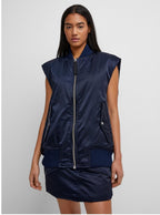 JW Anderson Marine Blue Bomber Gilet Jacket