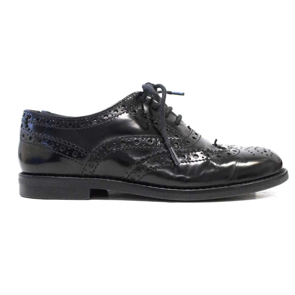 Dolce & Gabbana Girls Black Lace Up Brogues