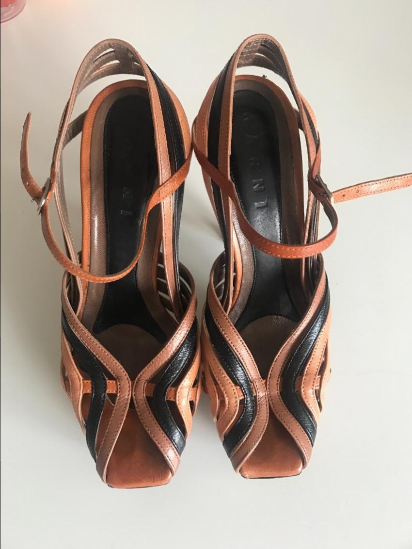 Marni Leather Platform Pumps