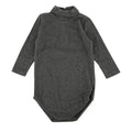 Bonpoint Grey Cotton Roll Neck Babygrow