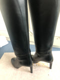Karter 85 Black Calf Leather Knee-High Boots