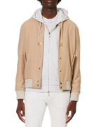 Eleventy Varsity ribbed-trim regular-fit wool jacket