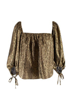Saint Laurent Metallic Jacquard Silk Blouse