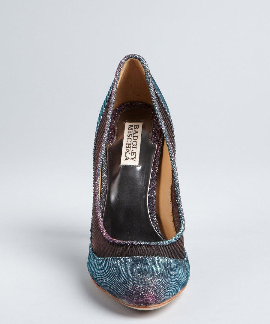 Badgley Mischka Sparkle Mesh Pumps