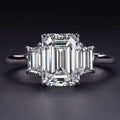 Verde 2ct IGI Lab-grown Emerald Cut Diamond Ring