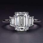Verde 2ct IGI Lab-grown Emerald Cut Diamond Ring