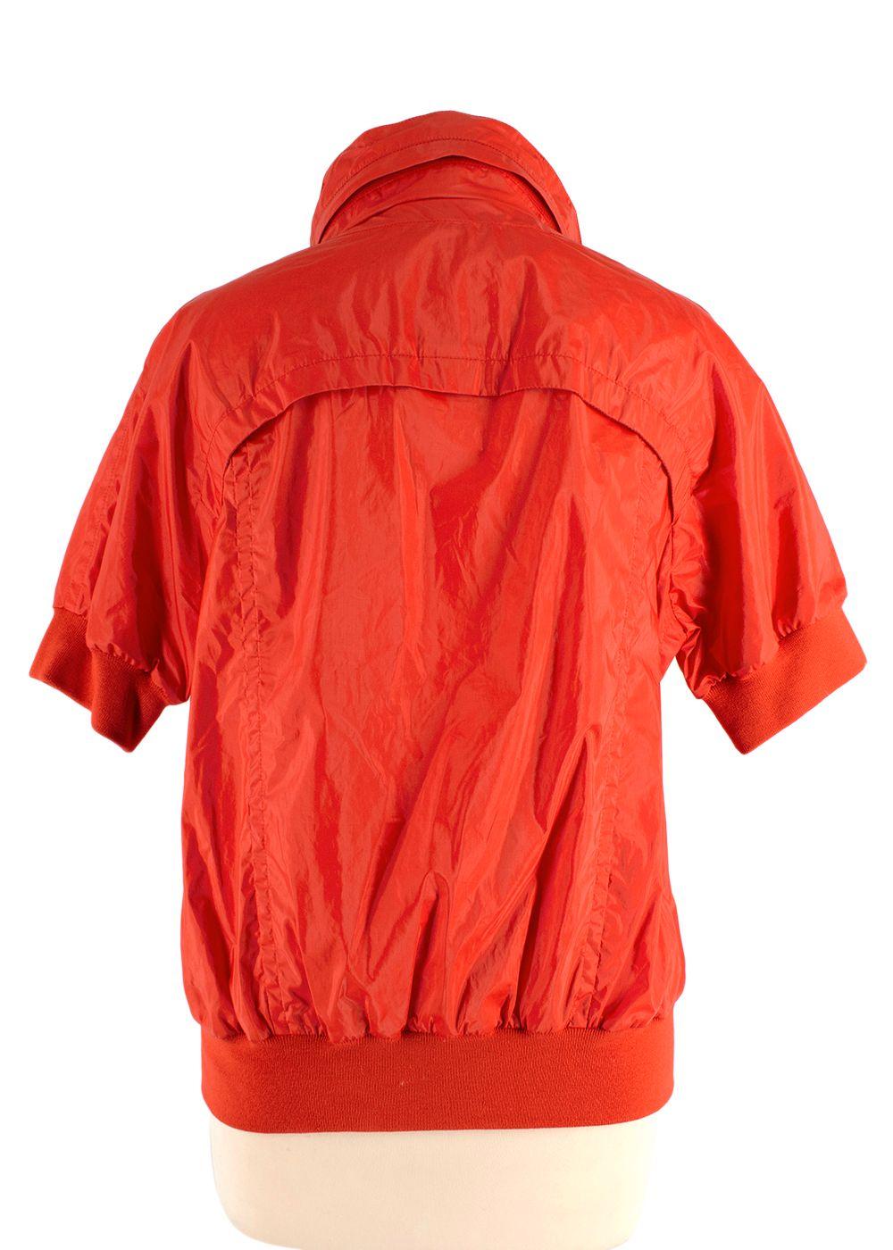 red sports zipper coat