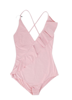 Marysia Pink Ruffle Swimsuit