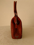 Prada  Red Ostrich  leather Handbag