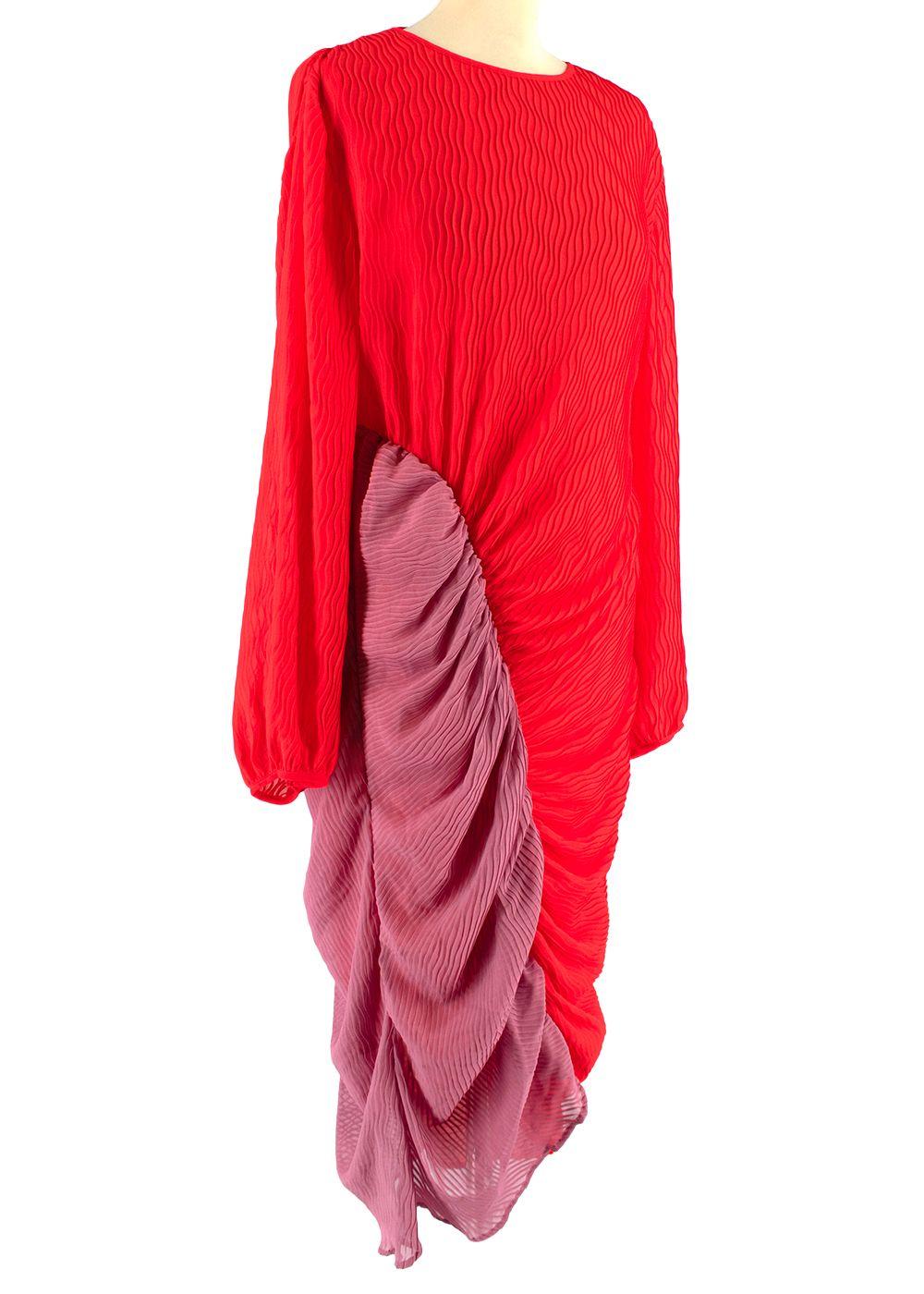 Brogger Pink and Orange Midi Dress
