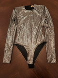 Silver Sequin Bodysuit