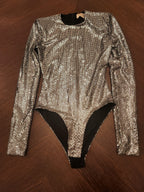 Silver Sequin Bodysuit