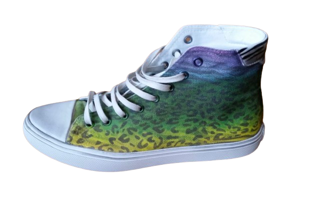 Saint Laurent Multicoloured Leopard Print Sneakers