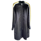 Victoria Victoria Beckham Black Satin Longline Bomber Jacket