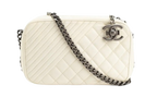 Chanel White Coco Boy Camera Bag