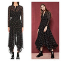 Make Black Printed Chiffon Ramini Dress